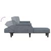 vidaXL Divano Letto a L Grigio Scuro 271x140x70 cm in Velluto