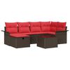 vidaXL Set Divano da Giardino con cuscino 7 pcs Poly Rattan