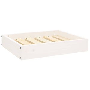 vidaXL Cuccia per Cani Bianca 51,5x44x9 cm in Legno Massello di Pino