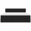 vidaXL Letto con Contenitore con materasso Nero 160 x 200 cm Velluto