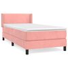 vidaXL Giroletto a Molle con Materasso Rosa 100x200 cm in Velluto