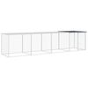 vidaXL Gabbia Polli con Tetto Antracite 403x98x90 cm Acciaio Zincato
