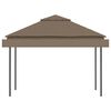 vidaXL Gazebo Tetto Doppio Estendibile 3x3x2,75m Grigio Talpa 180g/m²