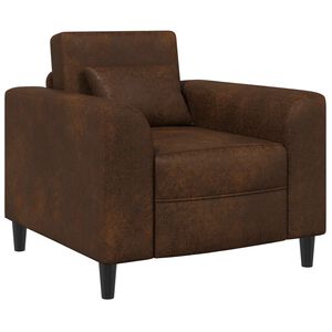 vidaXL Poltrona Marrone Pelle Scamosciata Sintetica