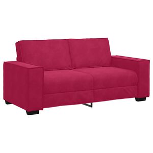 vidaXL Divano a 2 Posti Rosso Vino 180x78x84 cm in Velluto