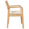 vidaXL Sedie da Pranzo con Cuscini 2 pz Naturale Legno Massello Hevea