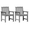 vidaXL Sedia da pranzo da giardino con cuscino 2 pcs Grigio chiaro