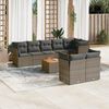 vidaXL Set Divano da Giardino 9 pz con Cuscini Grigio in Polyrattan