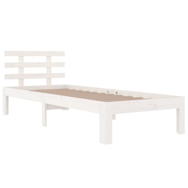 vidaXL Giroletto Bianco in Legno Massello 100x200 cm