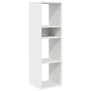 vidaXL Libreria Bianca 34x31x112 cm in Legno Multistrato