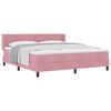 vidaXL Letto a molle con testiera Rosa 200 x 180 cm Velluto