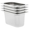 vidaXL Contenitori Gastronorm 4 pz GN 1/4 150 mm in Acciaio Inox