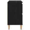 vidaXL Armadio per Lavabo da Bagno Rovere Nero 80 x 33 x 60 cm