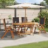 vidaXL Sedie Giardino Pieghevoli 4pz Legno Massello Acacia e Textilene