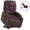 vidaXL Poltrona Alzapersona Elettrica Reclinabile Marrone Similpelle