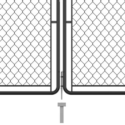 vidaXL Cancello per Giardino in Acciaio 125x495 cm Antracite