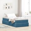 vidaXL Letto con contenitore e materasso Blu Scuro 90 x 200 cm Velluto