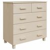 vidaXL Credenza HAMAR ambra 79x40x80 cm in Legno Massello di Pino