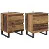 vidaXL Armadio da Notte 2 pz Legno vecchio 40 x 35 x 50 cm
