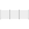 vidaXL Divisorio a 3 Pannelli bianco 525x180 cm in Tessuto