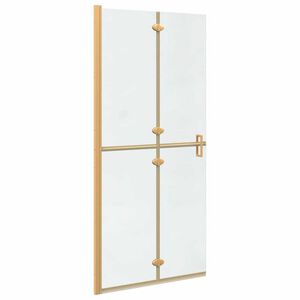 vidaXL Parete doccia Walk-in Oro e trasparente 90 x 190 cm