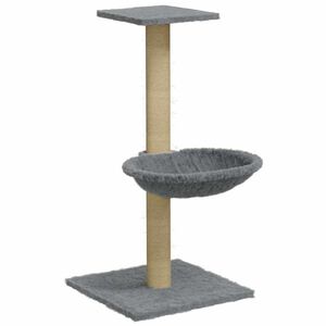 vidaXL Albero per Gatti con Palo Tiragraffi Sisal Grigio Chiaro 74 cm