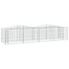 vidaXL Gabbione ad Arco con Letto Rialzato 200x50x50 cm Ferro Zincato