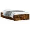 vidaXL Giroletto con Cassetti Rovere Fumo 90x200 cm Legno Multistrato