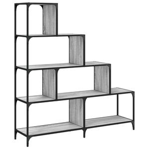 vidaXL Libreria 4 Ripiani Grigio Sonoma 139x33,5x149 Legno Multistrato