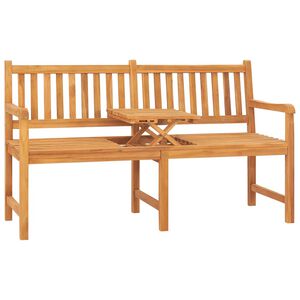 vidaXL Panca Giardino 3 Posti con Tavolino 150 cm Legno Massello Teak