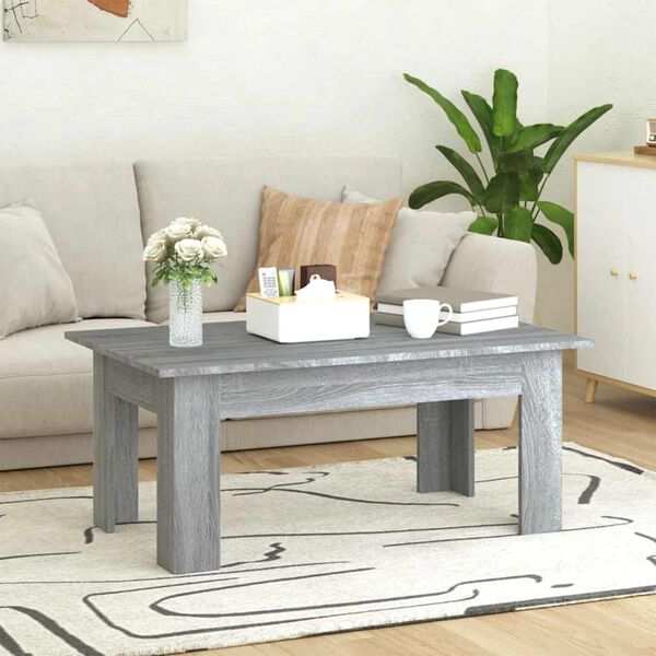 vidaXL Tavolino da Salotto Grigio Sonoma 100x60x42cm Legno Multistrato