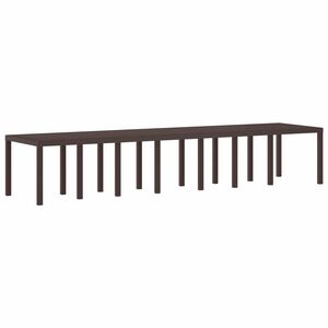 vidaXL Tavolo da Giardino Marrone 400 x 100 x 73 cm polyrattan