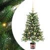 vidaXL Albero di Natale con 150 LED con supporto Verde 90 cm PE