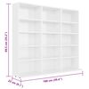 vidaXL Mobile Porta CD Bianco Lucido 100x23x89,5 cm Legno Multistrato