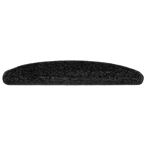 vidaXL Tappetini per scale 20 pz 65x21x4 cm Nero Semicircolari Grandi