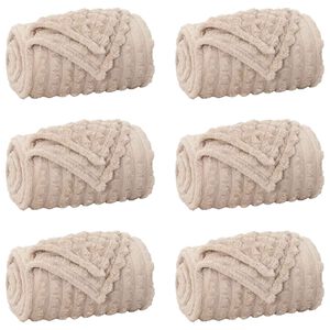 vidaXL Coperte da Pile 6 pz Beige 200 x 150 cm 4.5 kg Panno