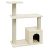 vidaXL Albero per Gatti con Tiragraffi in Sisal Crema 70 cm