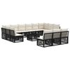 vidaXL Set Divano da Giardino 14 pcs Nero polyrattan