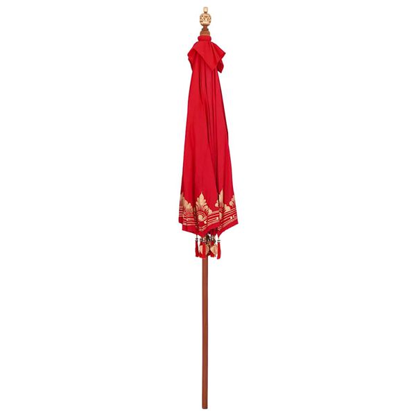 vidaXL Parasol Balinese Rosso 215 x 215 x 260 cm