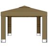 vidaXL Gazebo con Tetto Doppio 3x3x2,7 m Grigio Talpa 180 g/m²