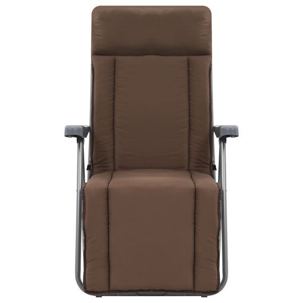 vidaXL Sedie da Giardino Pieghevoli con Cuscino 2 pz Marrone