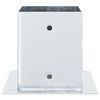 vidaXL Basi per Pali Quadrate 4 pz Argento 121x121 mm Acciaio Zincato