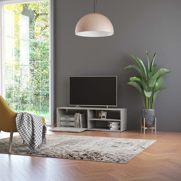 vidaXL Mobile Porta TV Grigio Cemento 120x34x37cm in Legno Multistrato