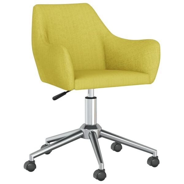 vidaXL Sedie da Pranzo Girevoli 6 pz Verde in Tessuto