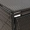 vidaXL Copribidone Triplo Nero 207x80x117 cm in Polyrattan