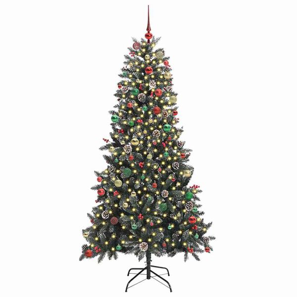 vidaXL Albero di Natale artificiale con 300 LED Verde 210 cm