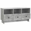 vidaXL Mobile TV con cassetto Grigio Cemento 102 x 34,5 x 50 cm