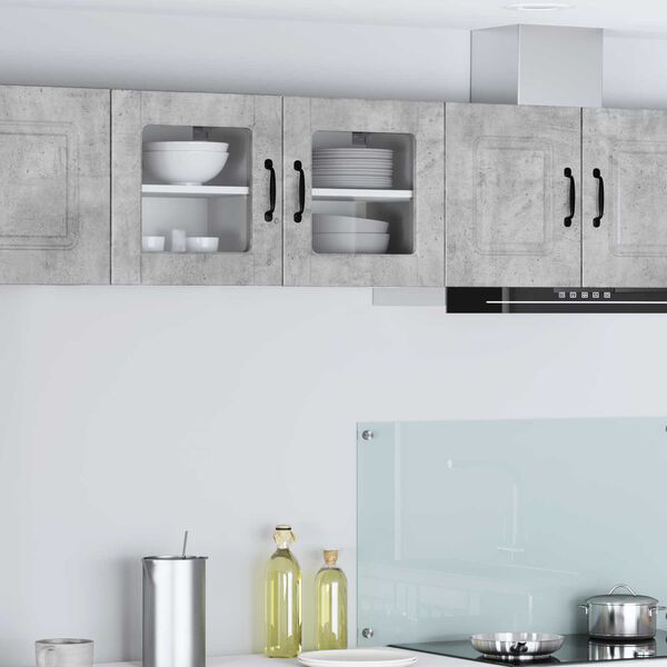 vidaXL Mobile da cucina con lo scaffale Grigio cemento 40 x 31 x 40 cm