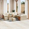 vidaXL Set Divano da Giardino 17 pcs Beige e Crema polyrattan