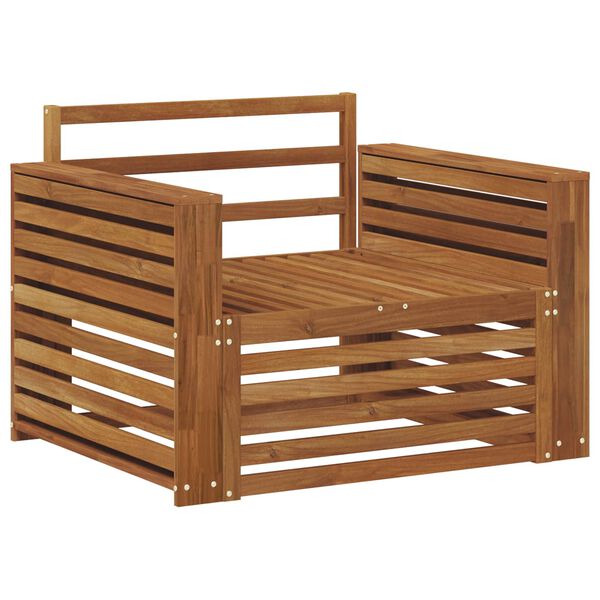 vidaXL 2 Pezzo Divano con Braccioli Legno di Acacia Massello Naturale